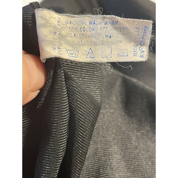 Vanity Fair Half Slip Size Medium-Large Black Nylon Lace Trim Elastic Waist VTG - Picture 7 of 7